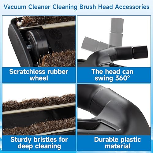 Miniatura 5 de Accesorios de aspiradora y cepillos universales mejorados de 1 14 pulgadas (1.260 in) para cepillo de aspiradora Shark  Cepillo giratorio de 360 de