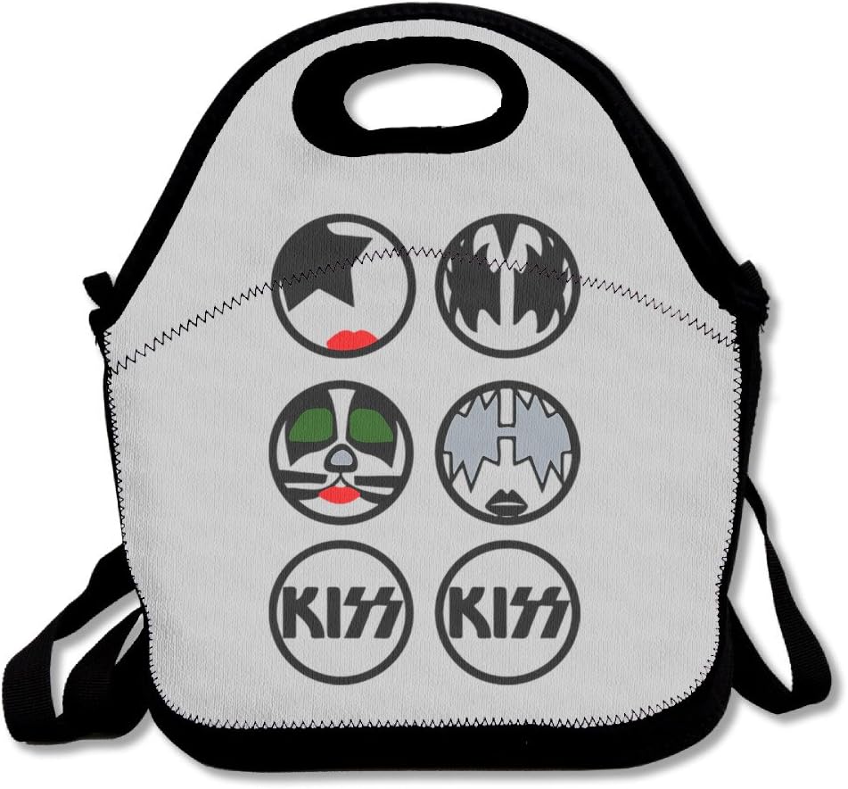 DSYBTV Lunch Bag Kiss Band Lunch Tote Lunch Box For Women Men Kids With Adjustable Strap