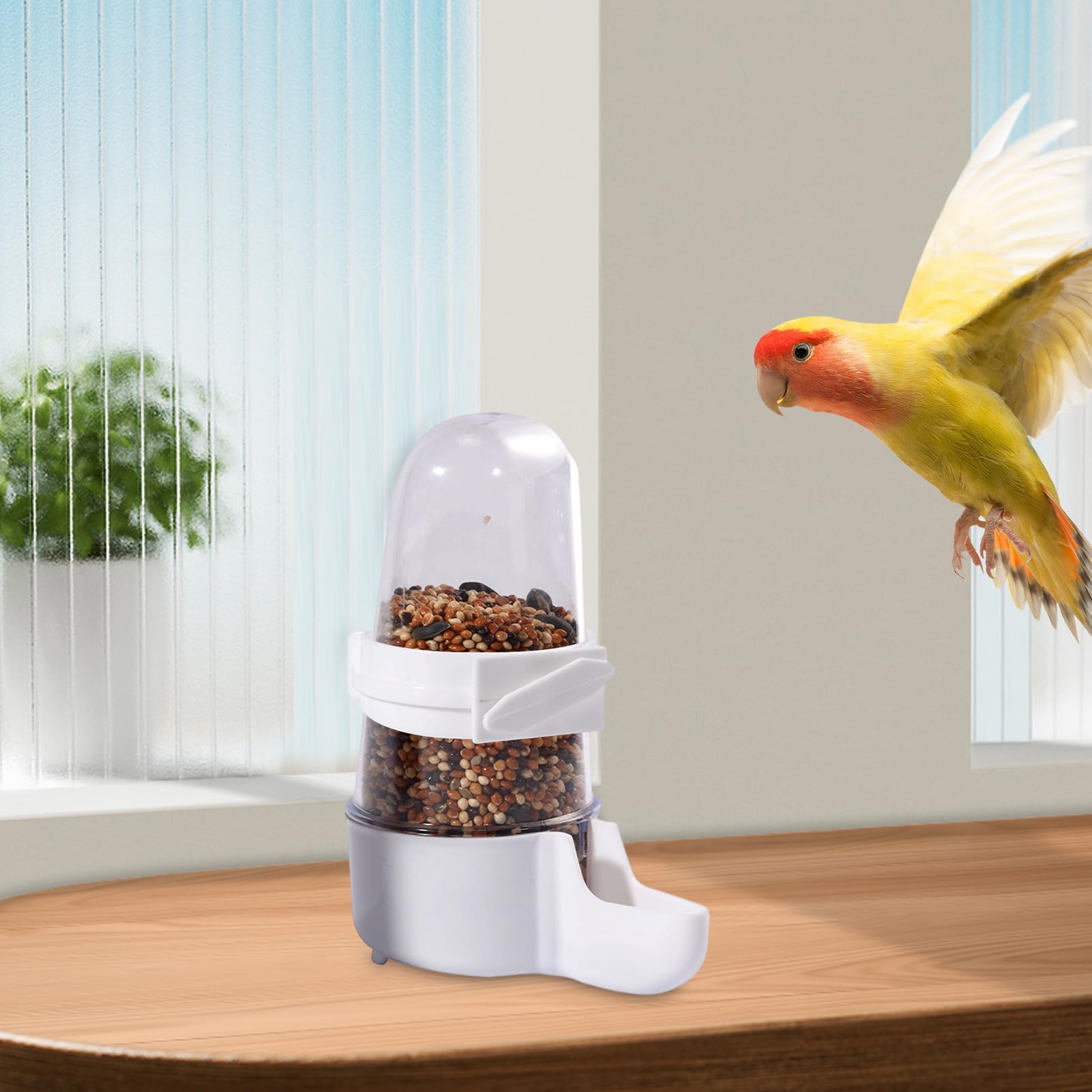 Abbeveratoio automatico per gabbia | Automatico per gabbia senza ingombri | Abbeveratoio e distributore d'acqua per animali domestici come pappagalli parrocchetti Canarini Agapornis Carlini