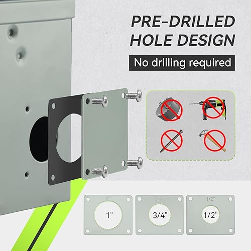 Miniatura 4 de RVMATE RVEV 50 Amp 125250 voltios caja de toma de corriente, panel de alimentación cerrado con cerradura impermeable, receptáculo 14-50R, para