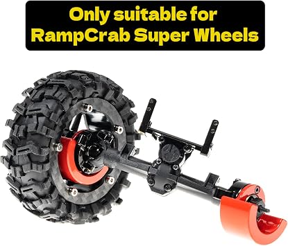 RampCrab Brass Steering Knuckles RC Counterweights for 1/24 RC Crawler Axial SCX24 AX24 Upgrades Parts, Black Coating, 70g