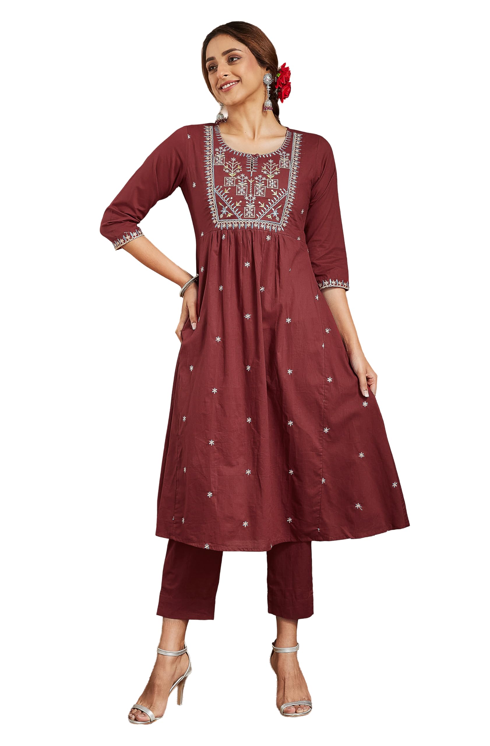 janasya Women Kurta with Pant Set-picture-21