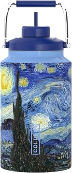 Coldest 128 oz Tumbler with Handle and Straw - 100% Spill Proof Tumbler with Straw (3 Lids) - Stainless Steel Insulated Leakproof Tumblers for Women & Men - Cup Holder Friendly - 128 oz (Starry Night)