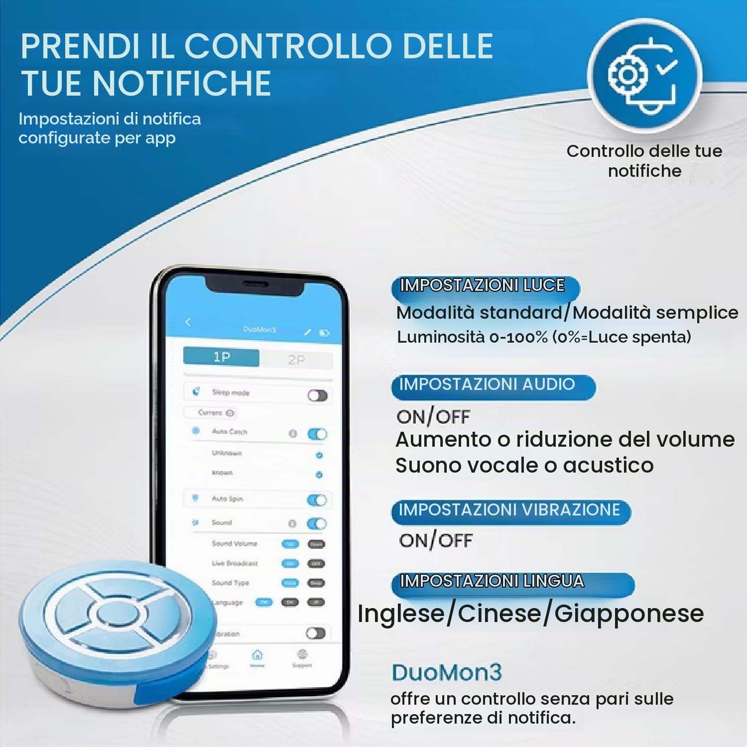 MEGACOM DuoMon 3 Versione Pro-Caricamento senza fili, Rotazione Automatica/Cattura Automatica/Dispositivo Bluetooth per Account Doppi per Poké Go, Portata di 20m, Compatibile con iOS 14+/Android 8+