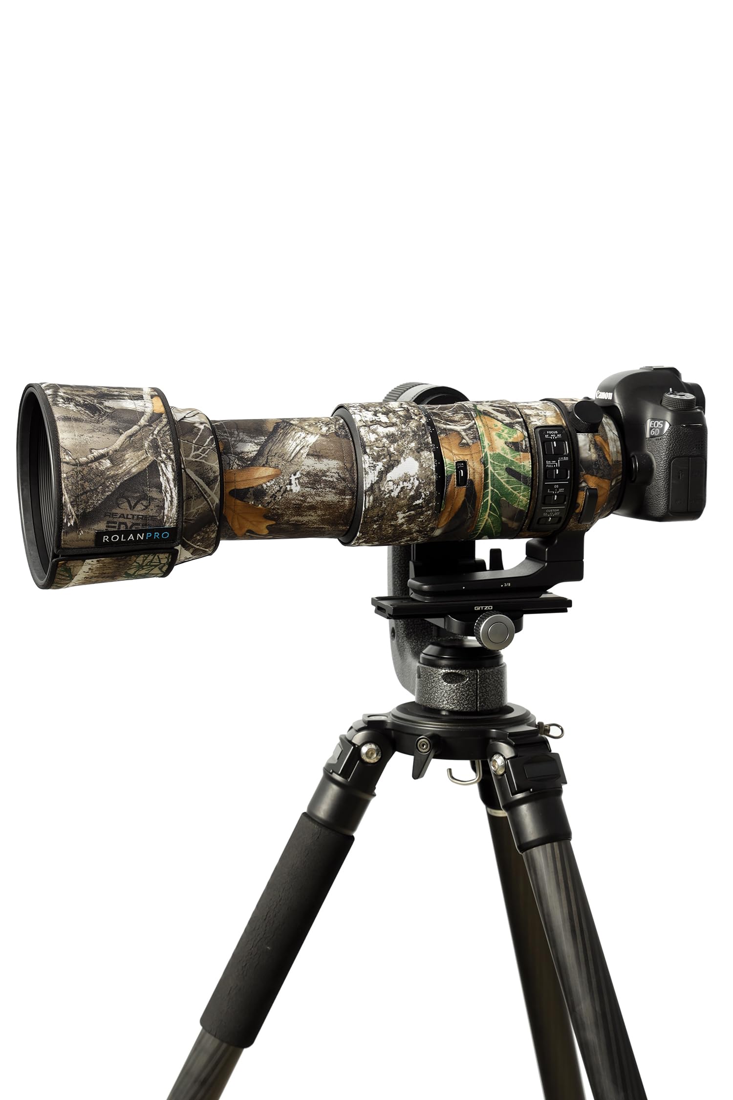 ROLANPRO Płaszcz kamuflażowy na obiektyw do Sigma 60-600 mm f4.5-6.3 DG OS HSM sportowa osłona obiektywu pokrowiec ochronny pokrowiec przeciwdeszczowy - #27 dżungla wodoodporna