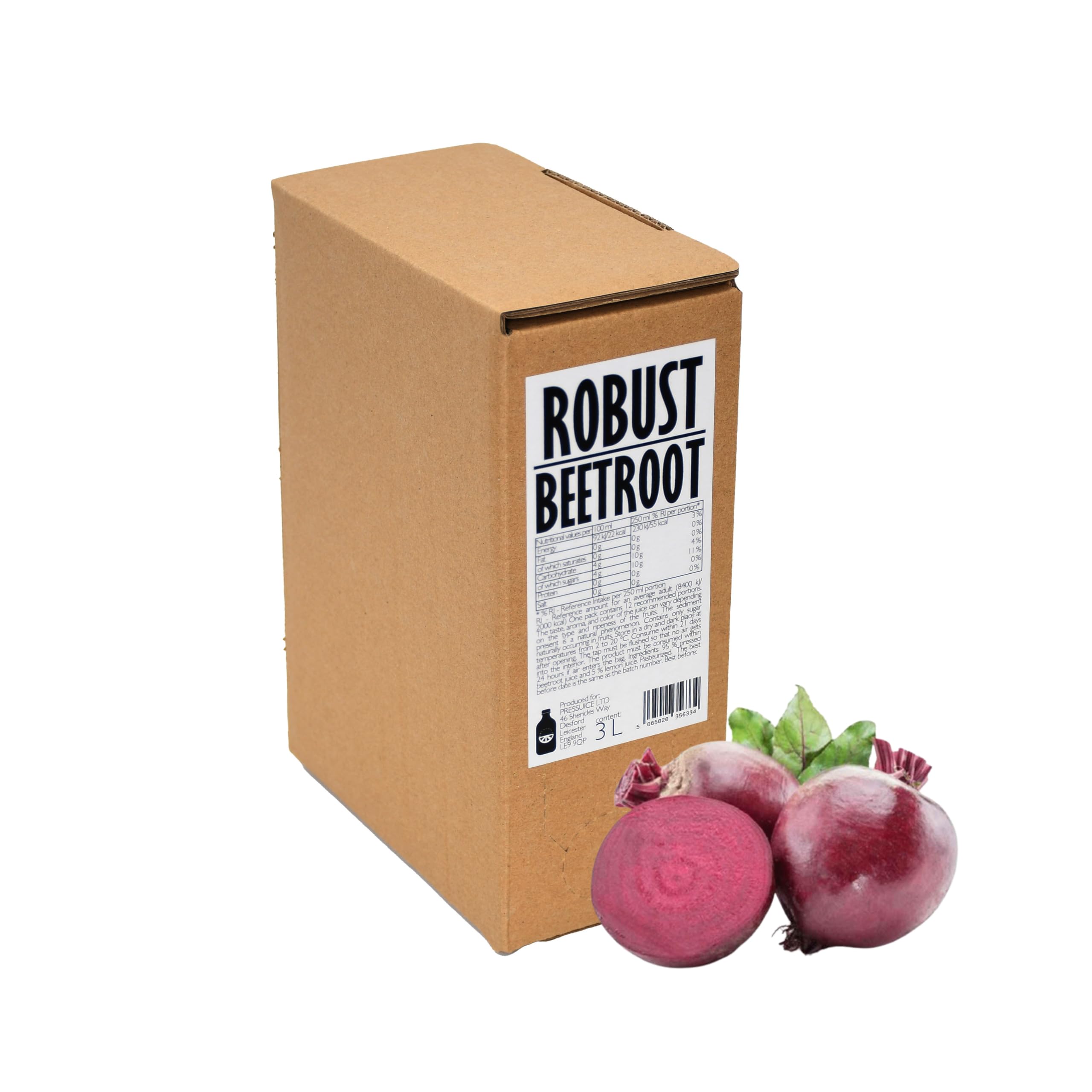 PRESSUICEFresh Robust Beetroot Juice not from concentrate | 1 carton 3 liters Vege Juices NFC | Pressed Robust Semi Sweet Drink | No added Sugar | Natural Sugar Free Press | Soft drinks