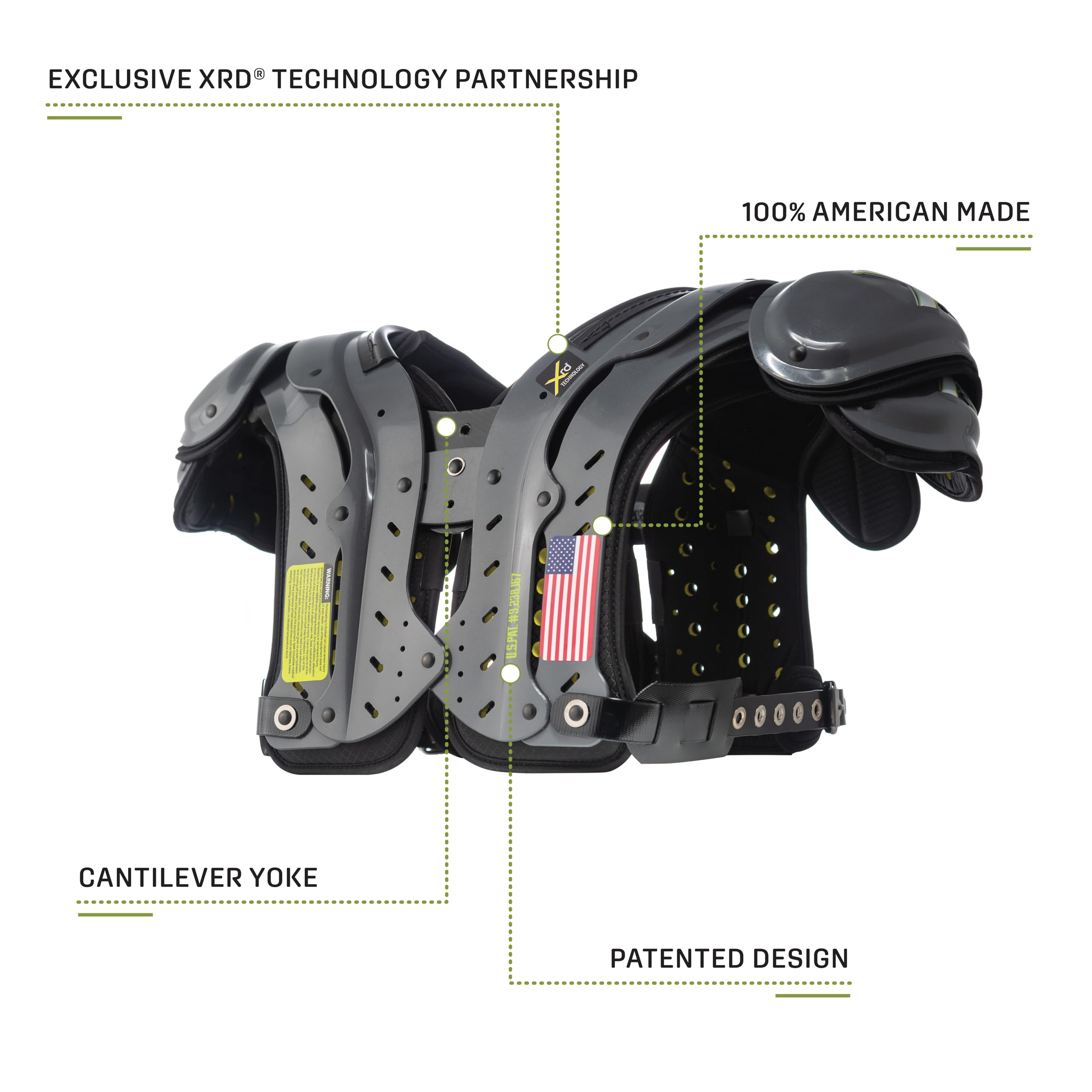 Amazon.com : XTECH X2 Football Shoulder Pads - Best Configuration