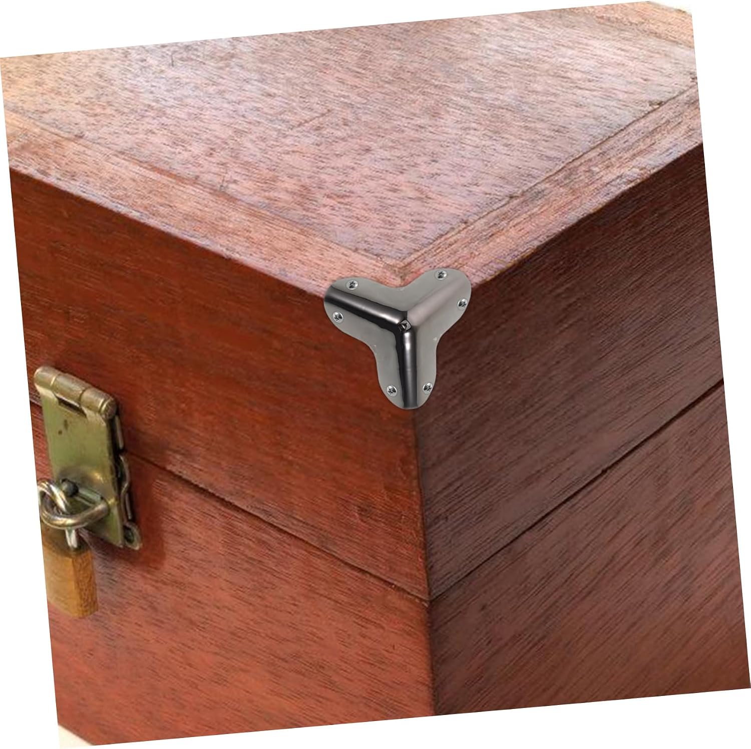 8pcs Metal Corner Guards Trunk Corner Protectors for Shipping Decorative Box Protection Corners for Furniture Edge Safety
