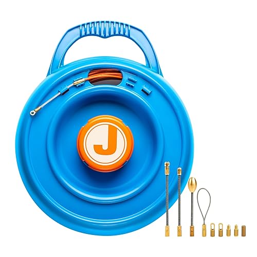Jonard Tools FTF-1125 - Roder de cinta de fibra de vidrio, 100 pies para empujar y tirar de fibra óptica y cable eléctrico