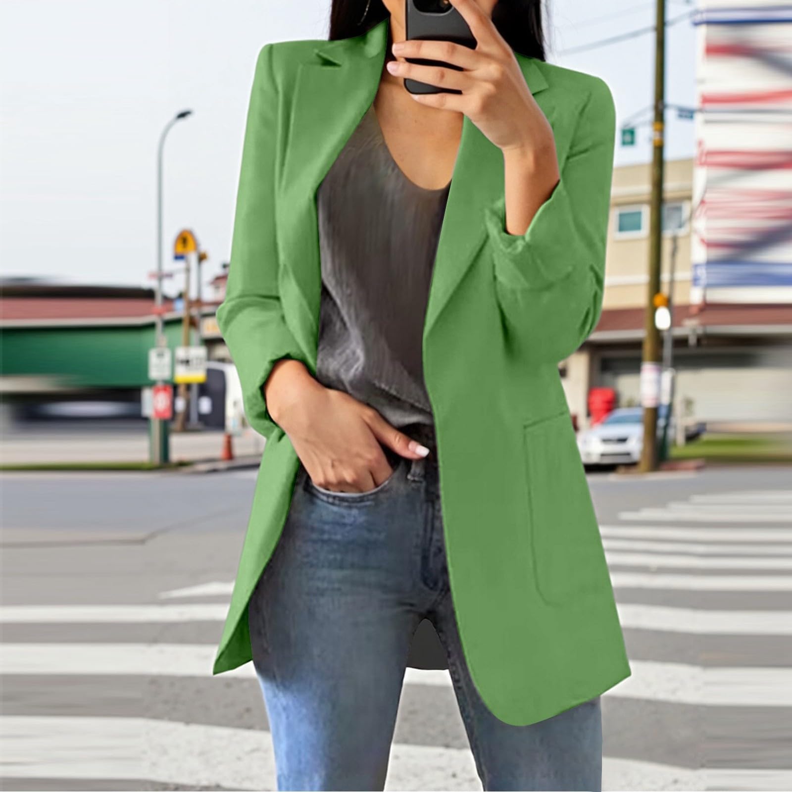 Generisch 2026 Tu look diario con chaquetas de mujer y traje Versátil pieza de capa para atuendos casuales