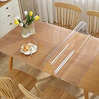 Vista 7 de OstepDecor - Protector de mesa de plástico transparente, cubre mesas, manteles, escritorios, 116de pulgada de grosor, 54 x 54pulgadas, para mesa