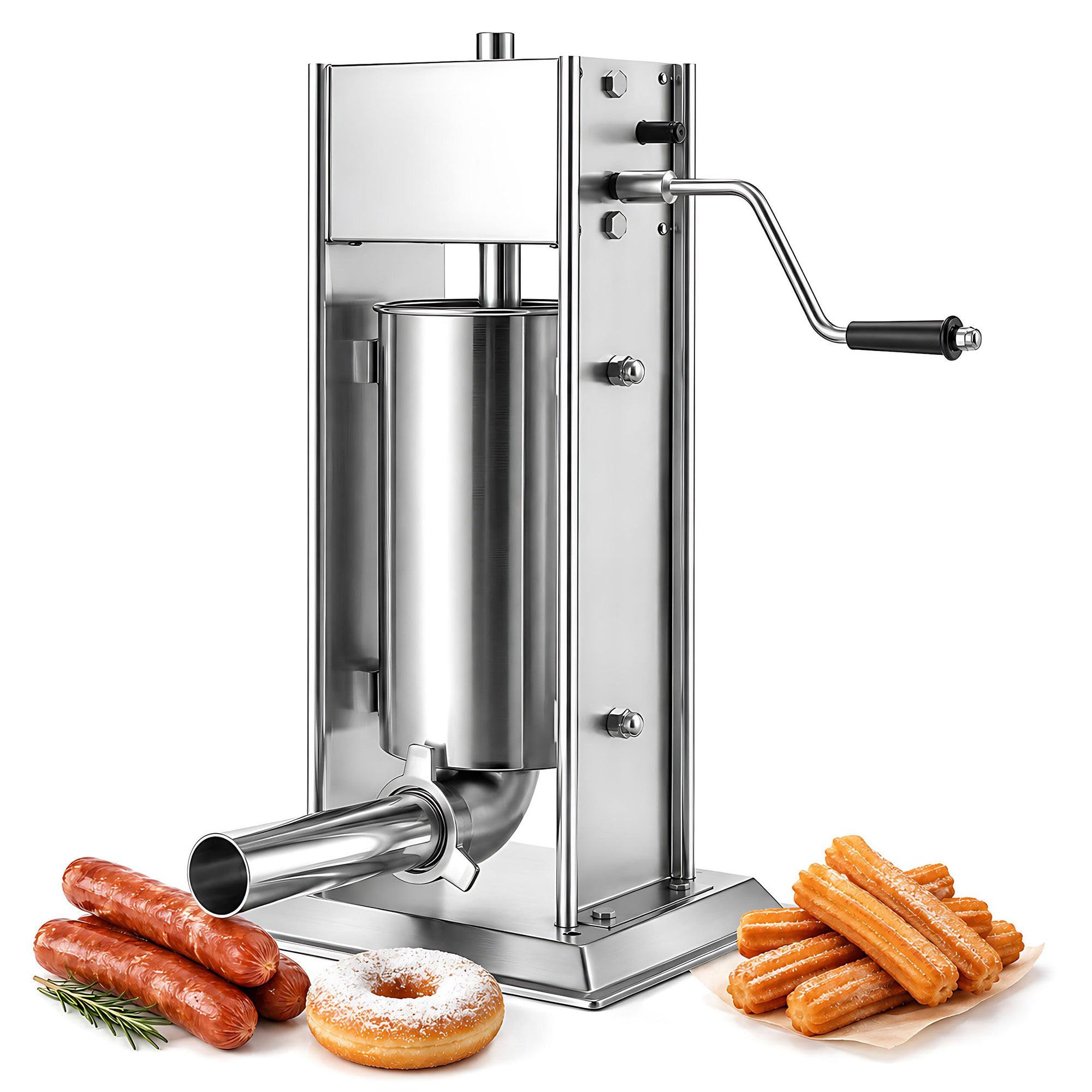 Liuyunfeigl Multicolor 2-Speed 3L/5L/7L Sausage Stuffer & Churro Maker 304 Stainless Steel 11Lb~5L