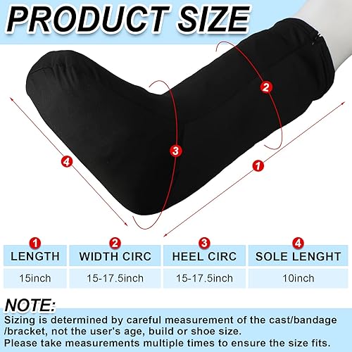 Miniatura 3 de 2 piezas de cubierta fundida para piernas, media corta, funda fundida debajo de la rodilla, manga fundida para piernas de pie, hombres y mujeres