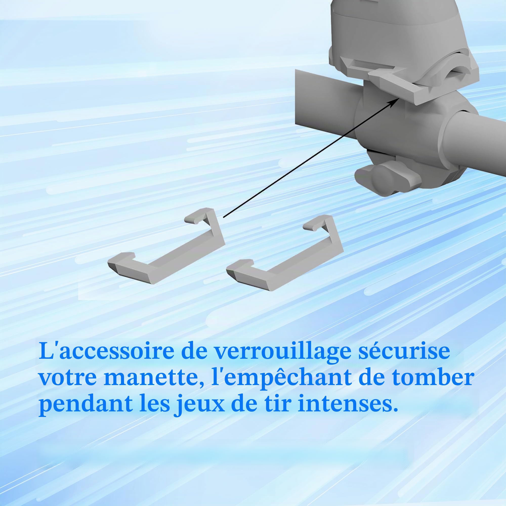 Porte-Pistolet magnétique VR pour Quest 2, Accessoires de contrôleur de Stock VR Compatible avec MetaQuest 2, Adaptateur magnétique léger et Amovible Quest2 (pour Quest 2)
