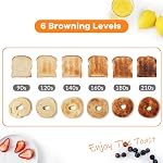 Mecity 4 Slice Toaster, Long Slot Toaster With Countdown Timer, Bagel/Defrost/Reheat/Cancel Functions,Warming Rack, Removable Tray, 6 Browning Settings, Extra Wide Slots, Stainless Steel, 1300W