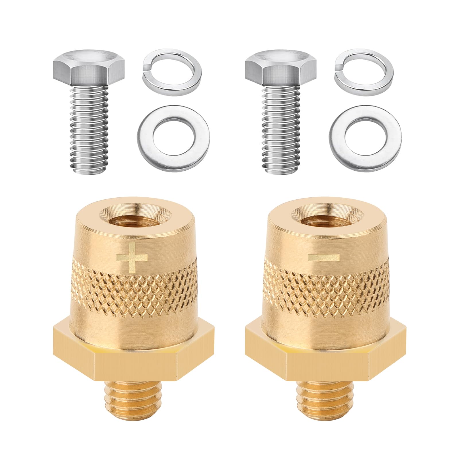 DollaTek Batteriepol-Adapter 2 Stück - M8 Messing Adapter Für Lithium-Batterien