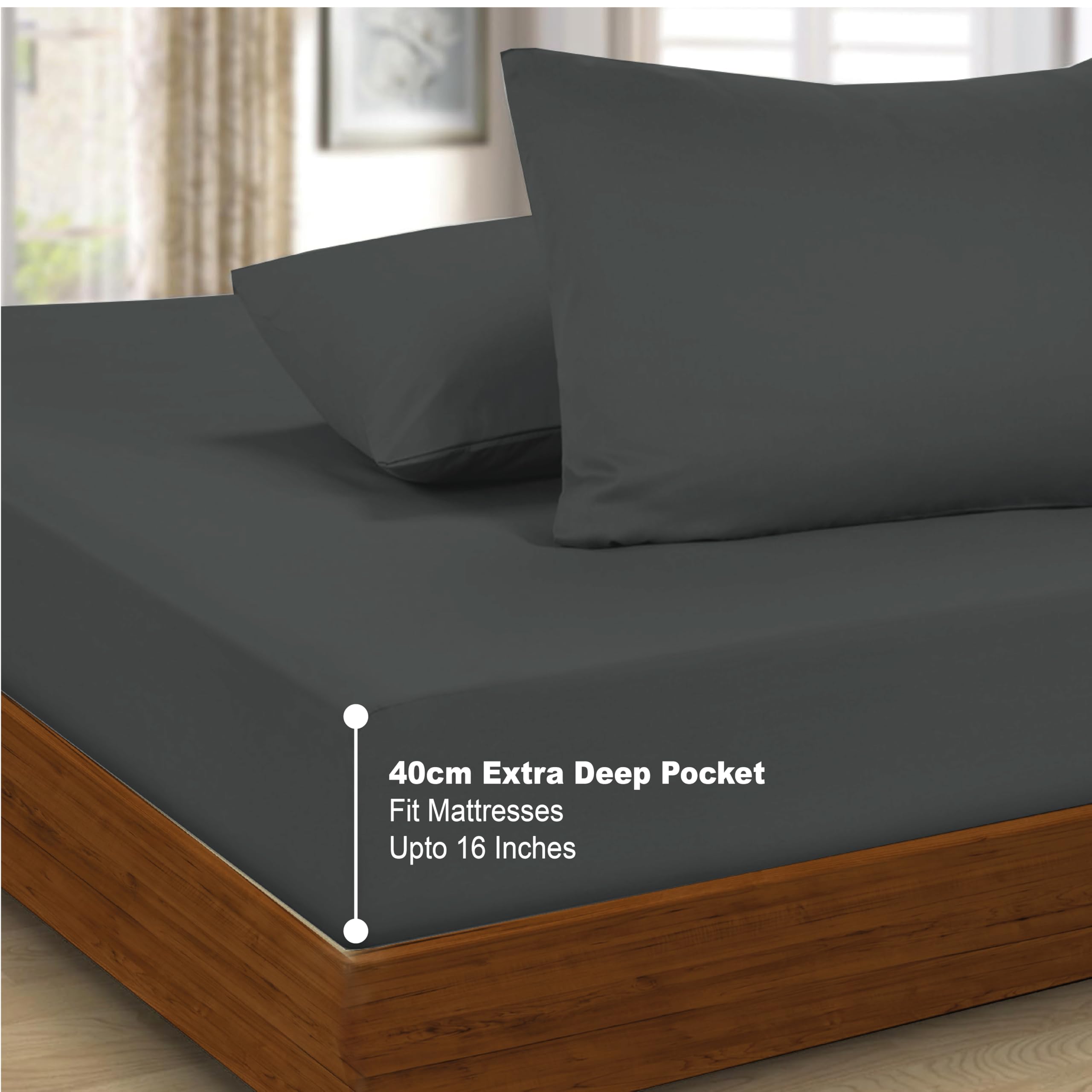 Funky Gadgets King Size Fitted Sheets Extra Deep Pocket 40cm - Image 4