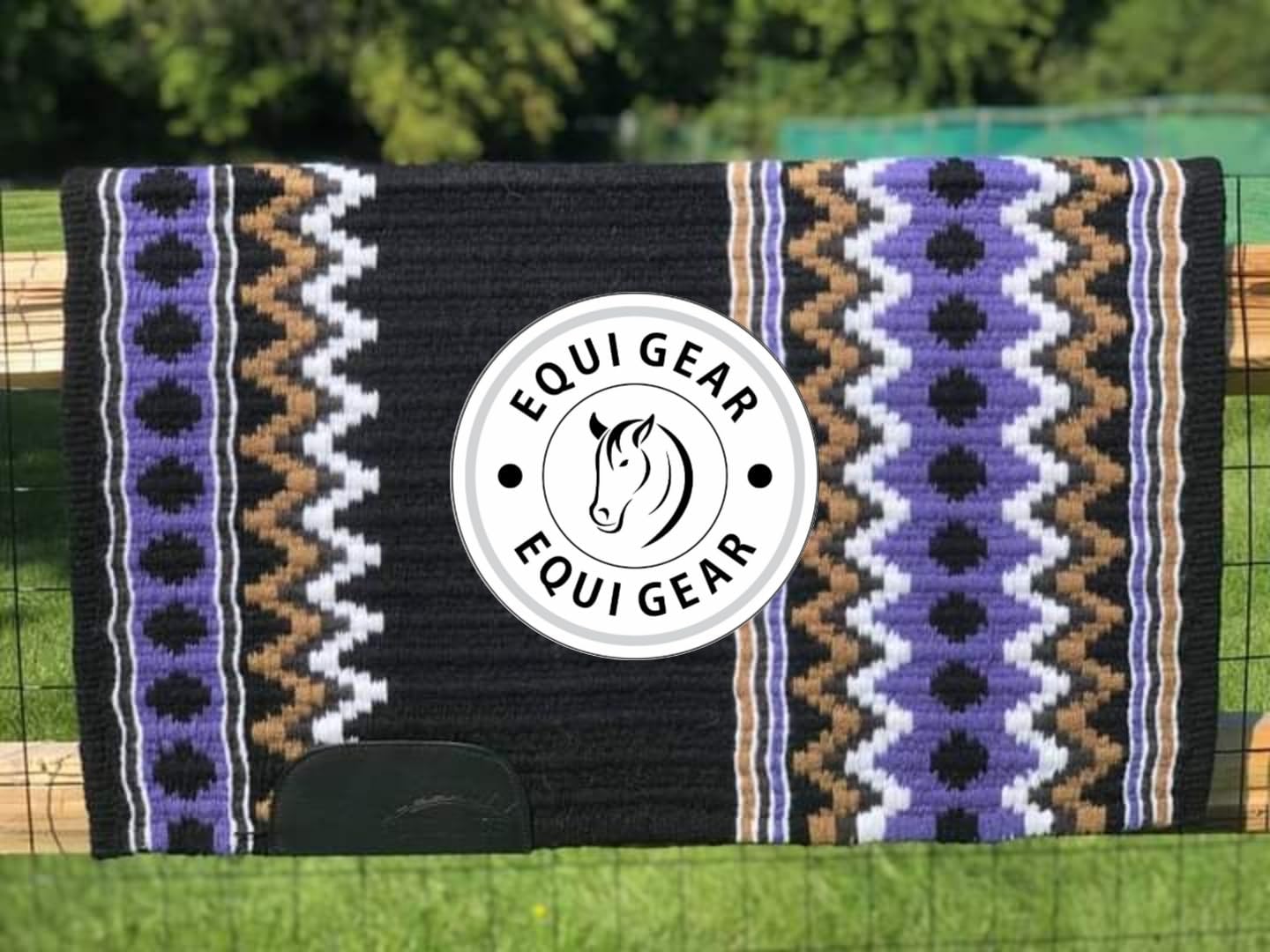 Horse Western Show Saddle pad/New Zealand Wool Western Saddle Blanket Top Wool Pad Sensor Flex (Customization Available) J32