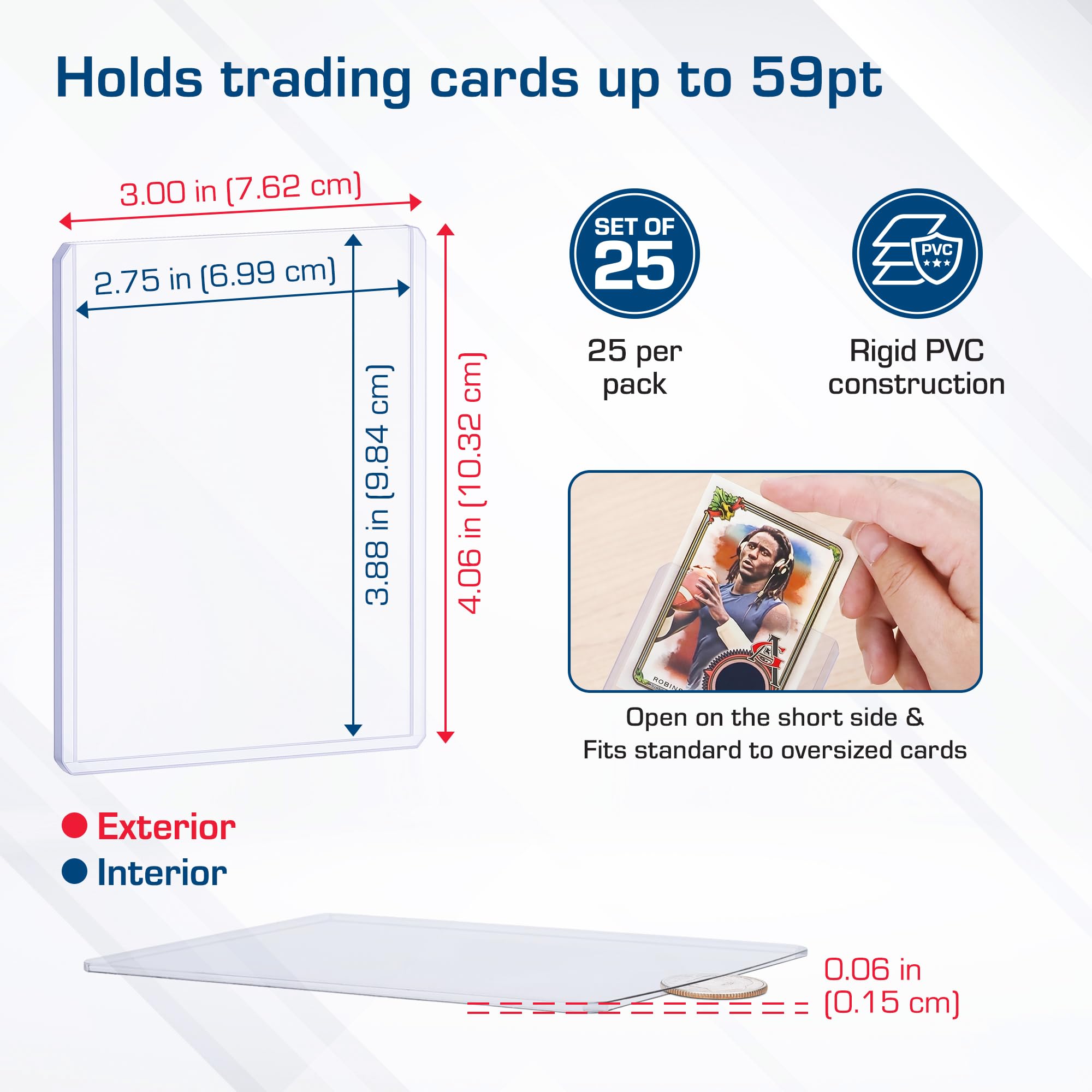 BCW Lot de 4 porte-cartes épais 59 pt