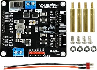 Yahboom Dual Motor Drive Controller Board Module AT8236 Dual H-Bridge DC Stepper for Arduino Raspberry Pi STM32 (Motor drive module+ Power cable)