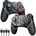 [2025 New Version]Wireless Pro Controller Compatible for Nintendo Switch & 2, Sefitopher Bluetooth Switch Pro Controller Gampad Joypad, PC Wired Controller Supports Gyro Axis Turbo and Dual Vibration with Charging Cable [nintendo_switch]