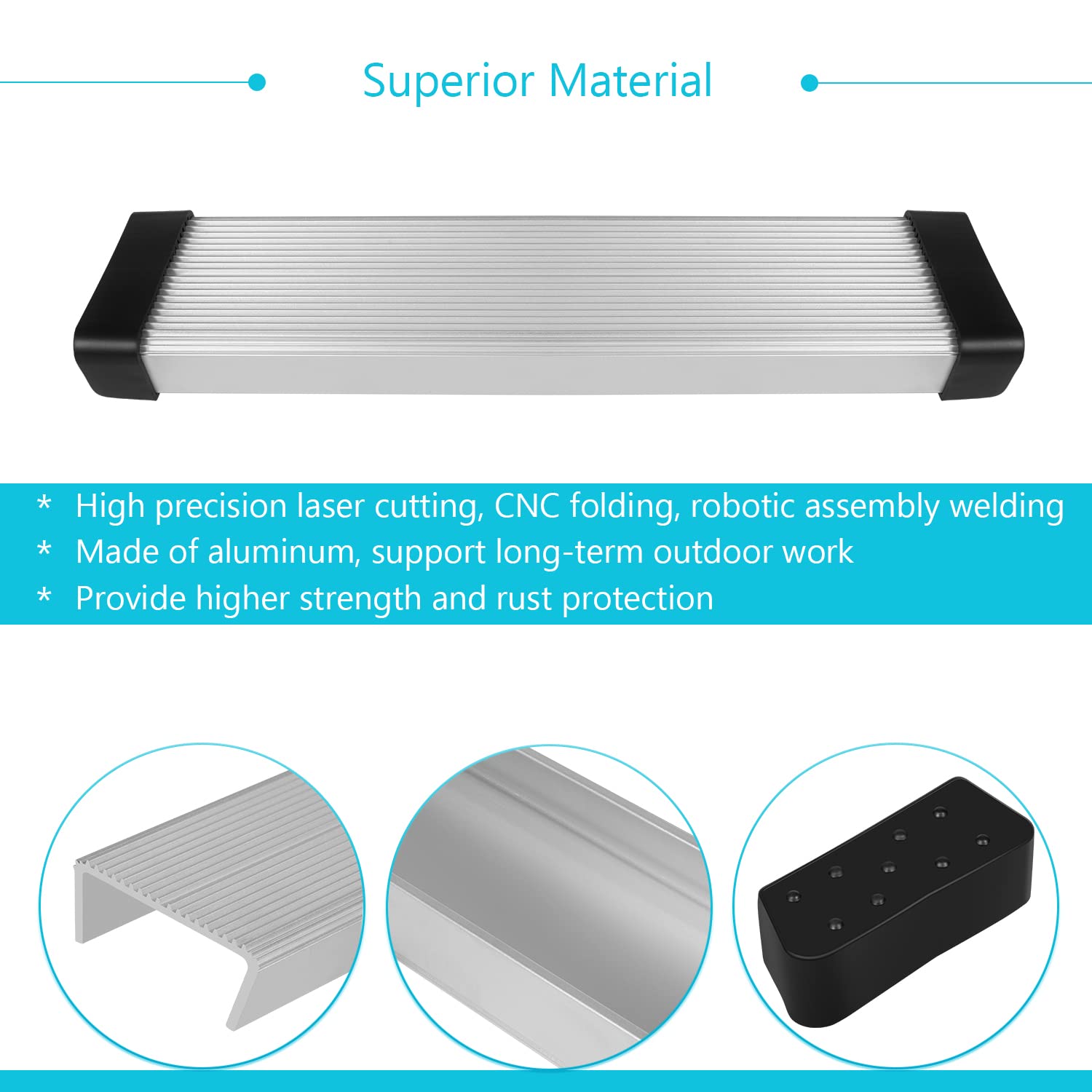 2PCS Aluminum Fender Mounts For Boat Trailer - Bolt-On Brackets For Round & Step Pad Fenders