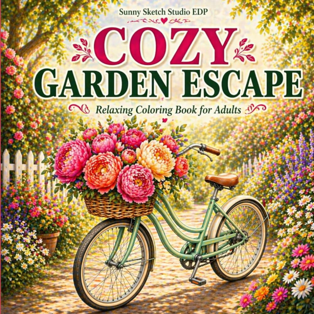 Cozy Garden Escape: A Relaxing Coloring Book for Adults with Beautiful Garden Scenes (Cozy Floral Escape)