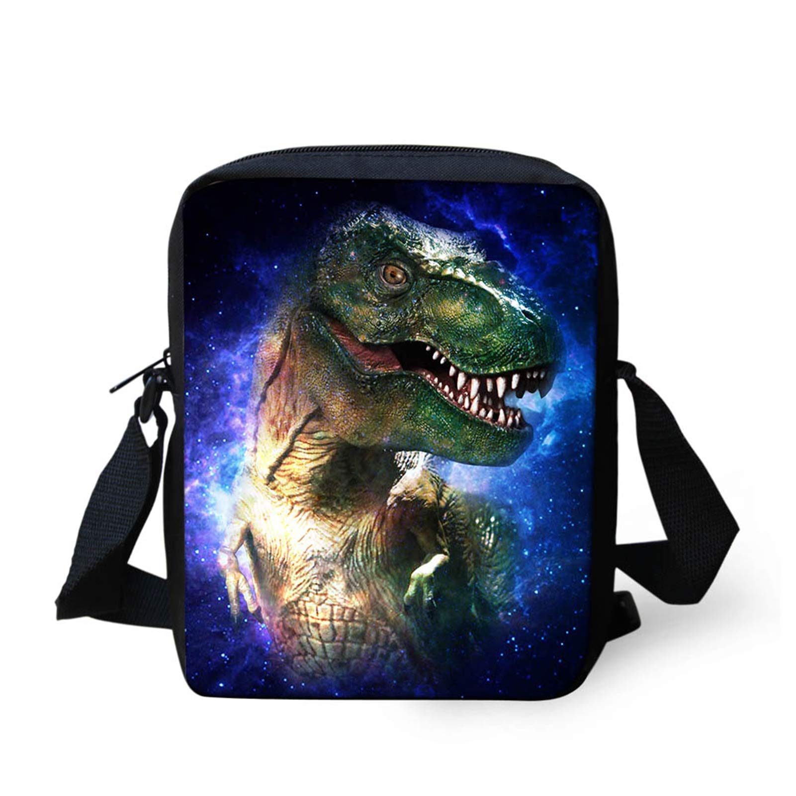 Funny T-rex Galaxy Print Mini Messenger Adjustable Starp Shoulder Satchel Handbags Cell Phone Pouch