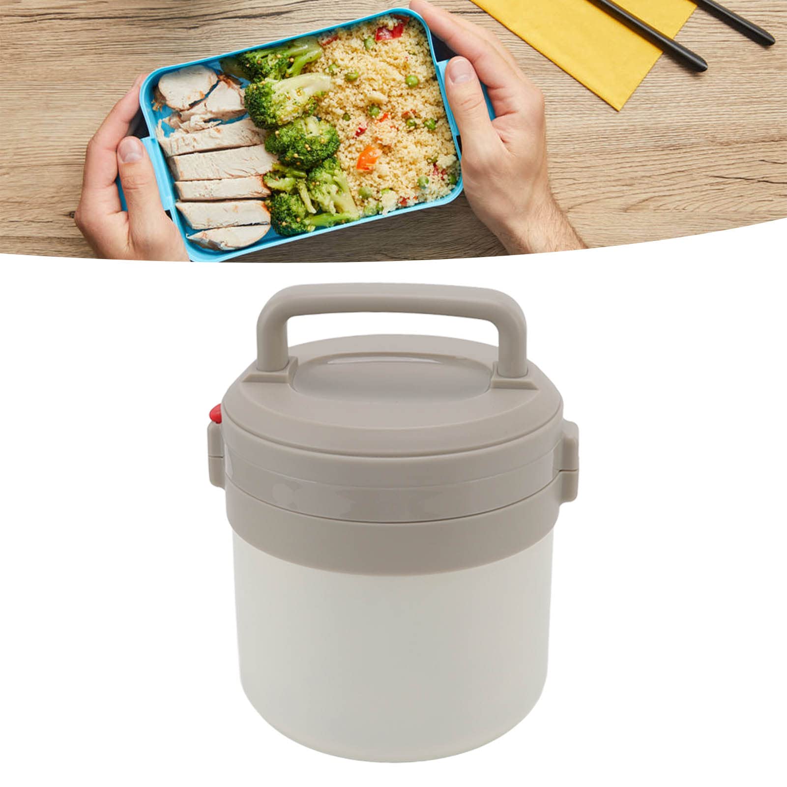 Boîte à lunch Boîte à lunch isotherme sans acier avec cuillère, 1,2 l
