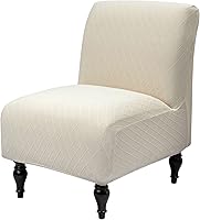 Vista 11 de Funda para silla sin brazos, elástica, de elastano, extraíble, jacquard, antideslizante, para silla de acento sin brazos, protector de muebles