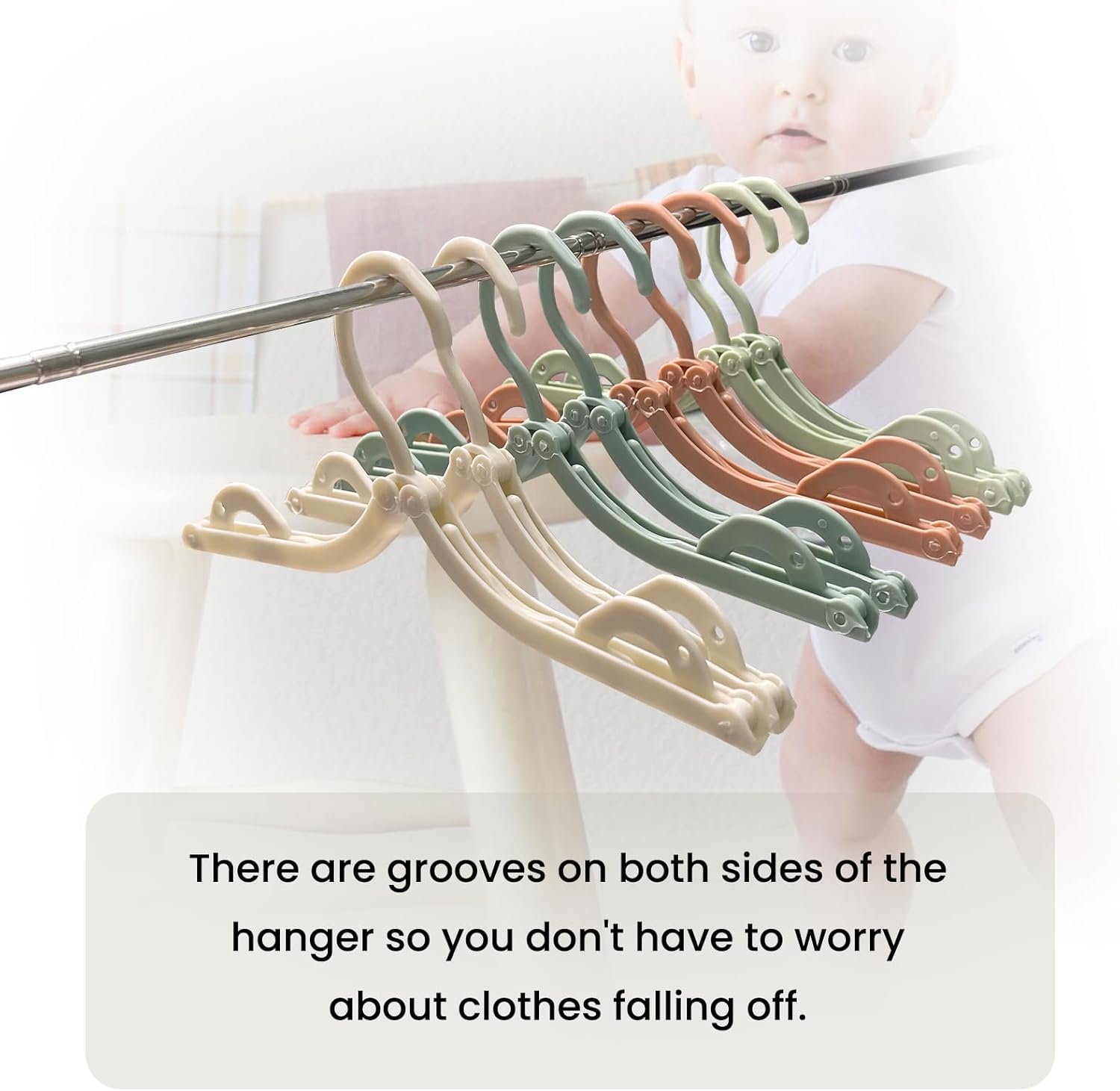 12Pcs Foldable Travel Hangers, Plastic Folding Clothes Hangers Multifunctiona Portable Hangers for Travel Dormitory School Hotel Women Laundry Coat Bag Drying (with Clips) - Image 8