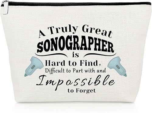 Sonographer - Regalo de agradecimiento para mujer, bolsa de maquillaje, ultrasonido, regalo para técnico, radiólogo, médico, bolsa de cosméticos,