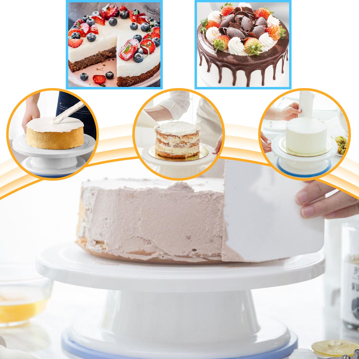 Piatto Girevole Elettrico Per Torte Professionale
