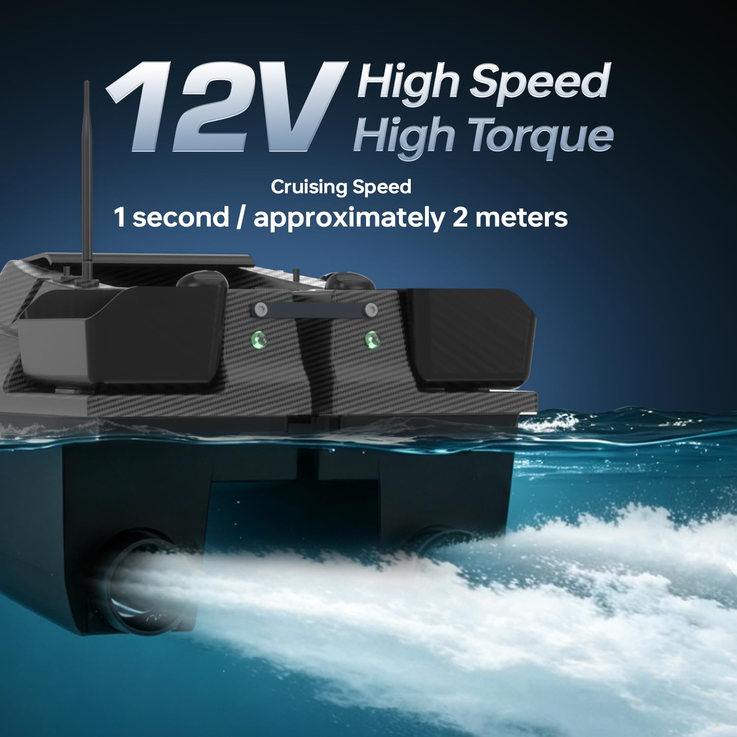 D70B GPS Köderboot 12V, 500 m Reichweite, GPS + Beidou Dual-Positionierung, 100 Wegpunkte, 3 Futterkammern, Bottom-Feed Köderausgabe, 31200‬ mAh, 2–4 Std. Laufzeit, 1,5 kg Schleppkraft