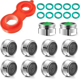 10 Piezas Aireador Grifo Cocina, M24 Aireador Grifo Lavabo con Llave Filtro - Ahorra Hasta un 60% Atomizador Grifo para Grifo de Lavabo de Cocina y Baño