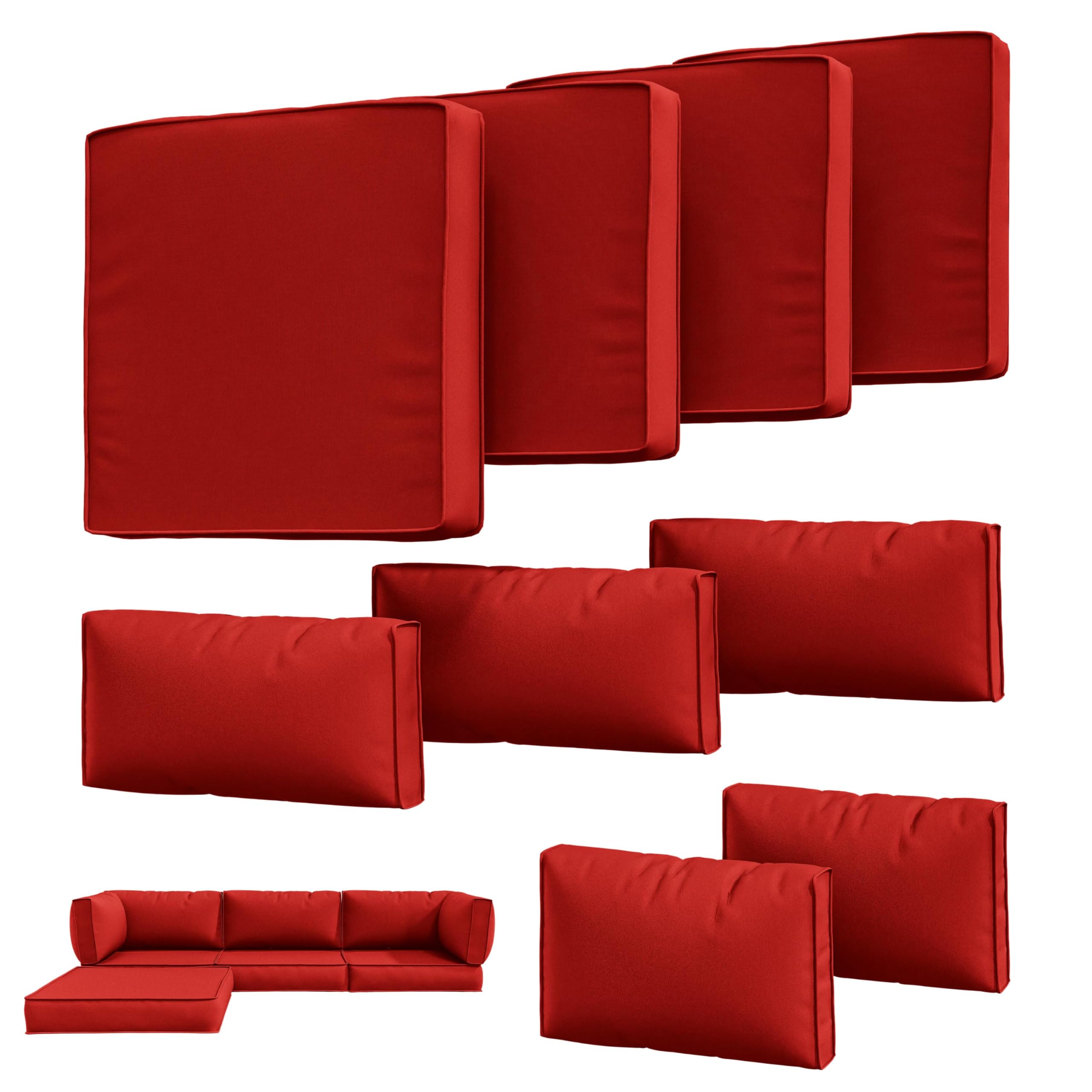 Tounosnt 9Pcs Outdoor Chair Cushions Covers