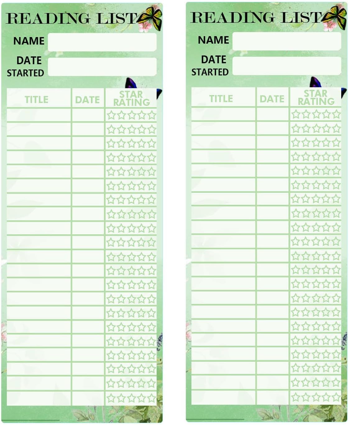 60 Pcs Reading List Bookmark Tracker, 3x8 Inch Personal Libraries Cards Book Tracker Reading List Book Mark for Reading Student Lover Readers Literary Gifts,Teacher School Bookworm Book Accessories - Image 6