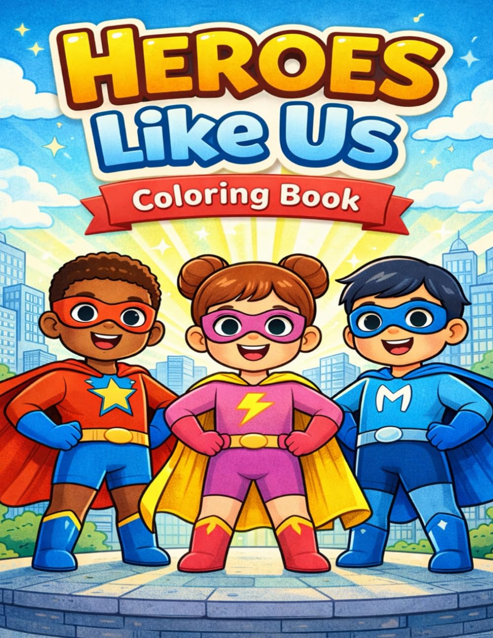 Heroes Like Us: Superhero Coloring Book for Kids: Mighty Black Superheroes Coloring Book for Your Young Hero
