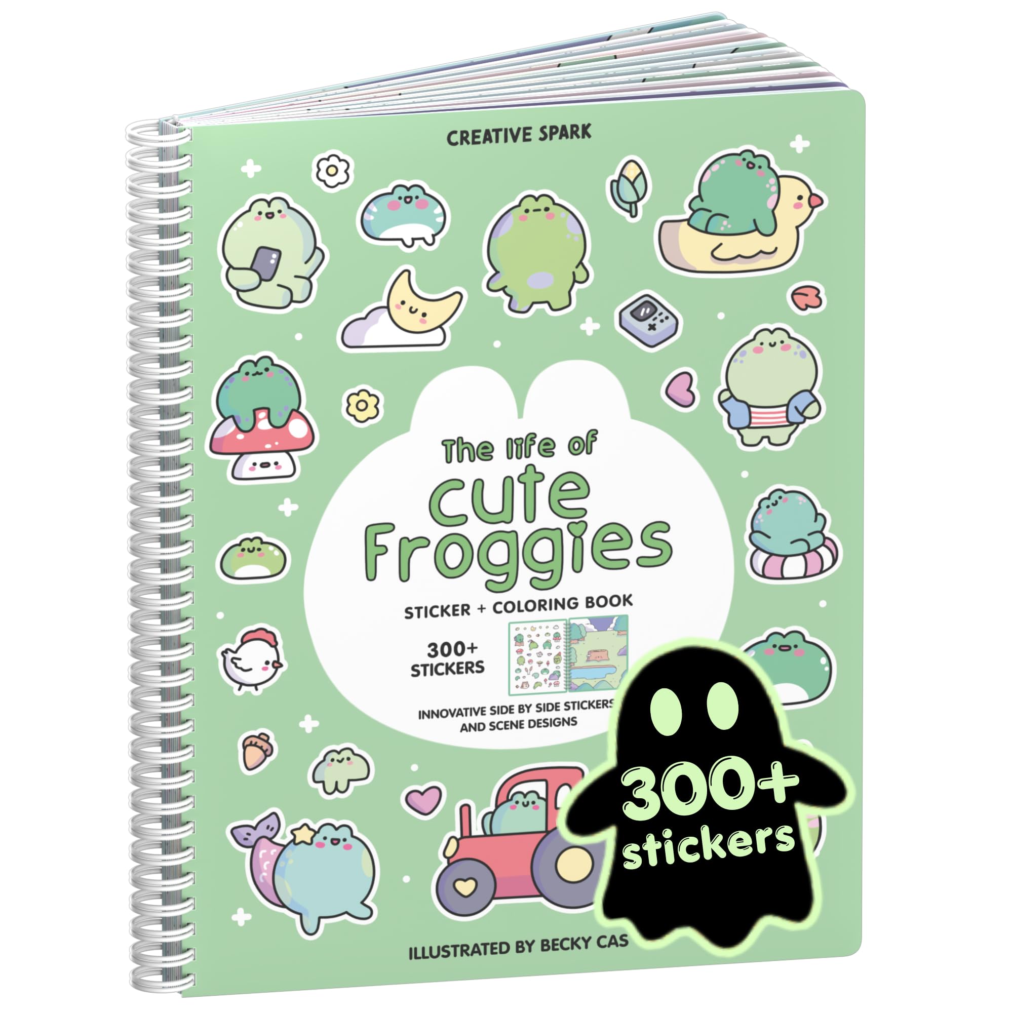 Cupkin Cute Frogs Coloring &amp; Sticker Activity Book | 300+ Stickers
