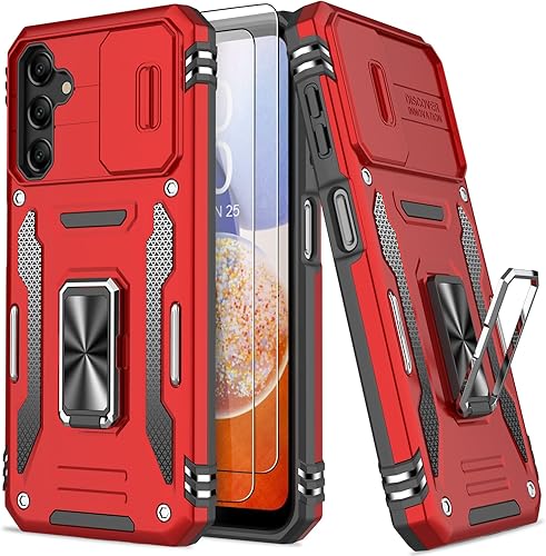 AUPAI Funda para Galaxy A14 5G con cubierta para cámara, cubierta de grado militar con protector de pantalla, pasa 16 pies de prueba de caídas con