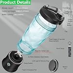 Mélangeurs portatifs pour smoothies et shakes, Binineew 20oz Mélangeur personnel USB Bouteilles de mélangeur pour la cuisine pour les sports de cuisine Gym (Noir)