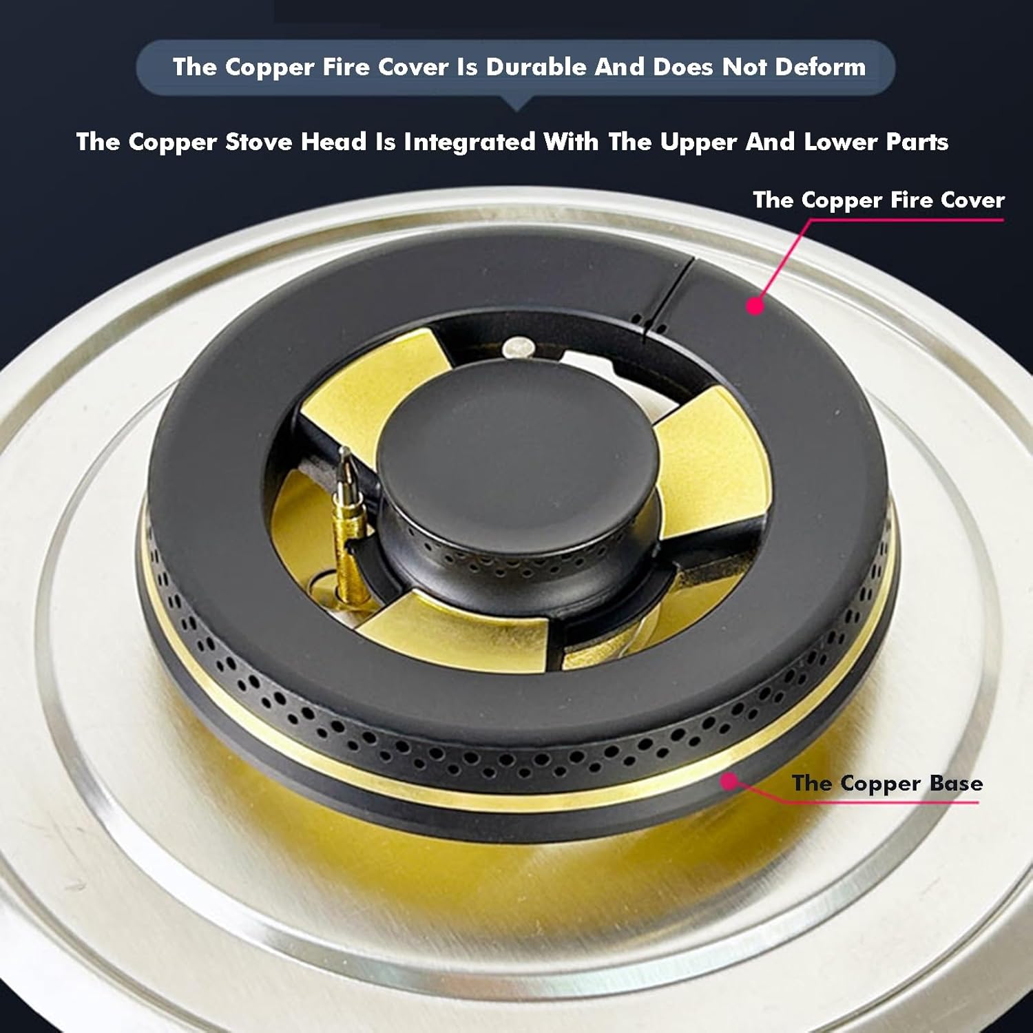 Single Burner Gas Stove,5.2kW Tempered Glass Auto Ignition,LPG/NG Cooktop,with Flameout Protection,for Camping RV Home Outdoor(LPG)