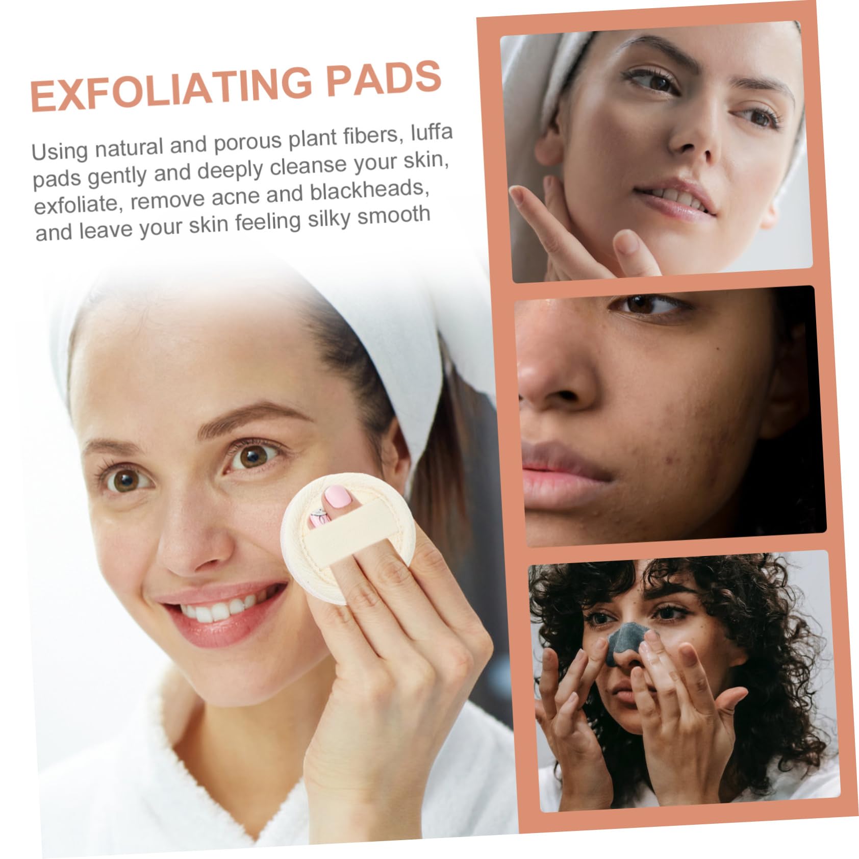 Beaupretty 18piezas Limpiador de Lufa Esponjas de Lufa Naturales Herramienta para Limpieza de Maquillaje Baño Diario Uso el Hogar
