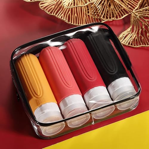 Miniatura 58 de Botellas de viaje para artículos de tocador, aprobados por la Tsa, recipientes de tamaño de viaje de 3 onzas, sin BPA, a prueba de fugas