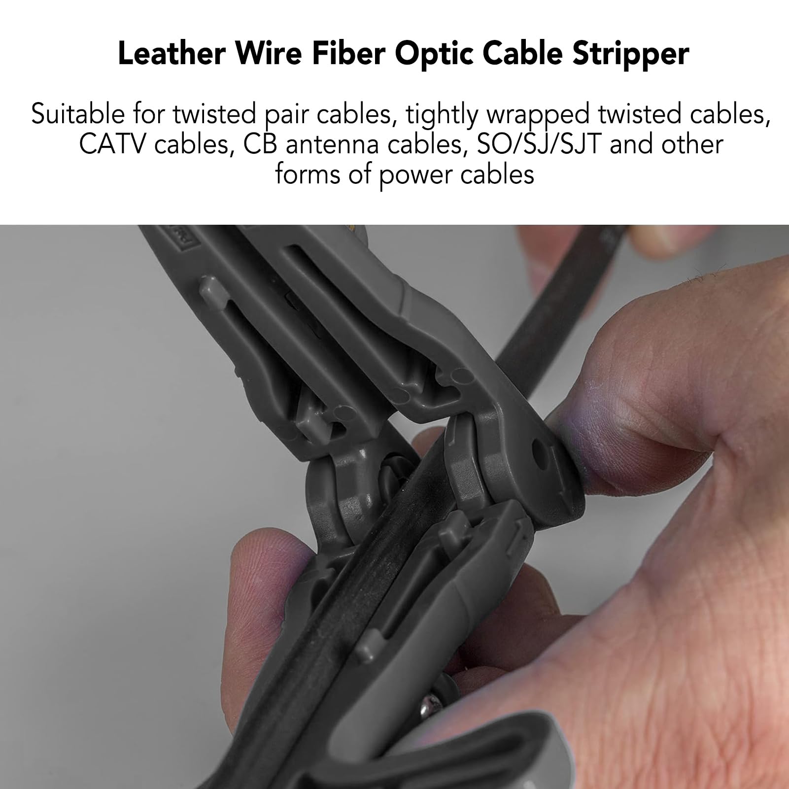 Dénudeur de Câble à Fibre Optique, Profondeur de Lame Réglable pour un Dénudage Sûr, Outil de Dénudage de Câble Multifonctionnel avec Lame Amovible pour Fibre Optique Intérieure de 2 Mm et 3