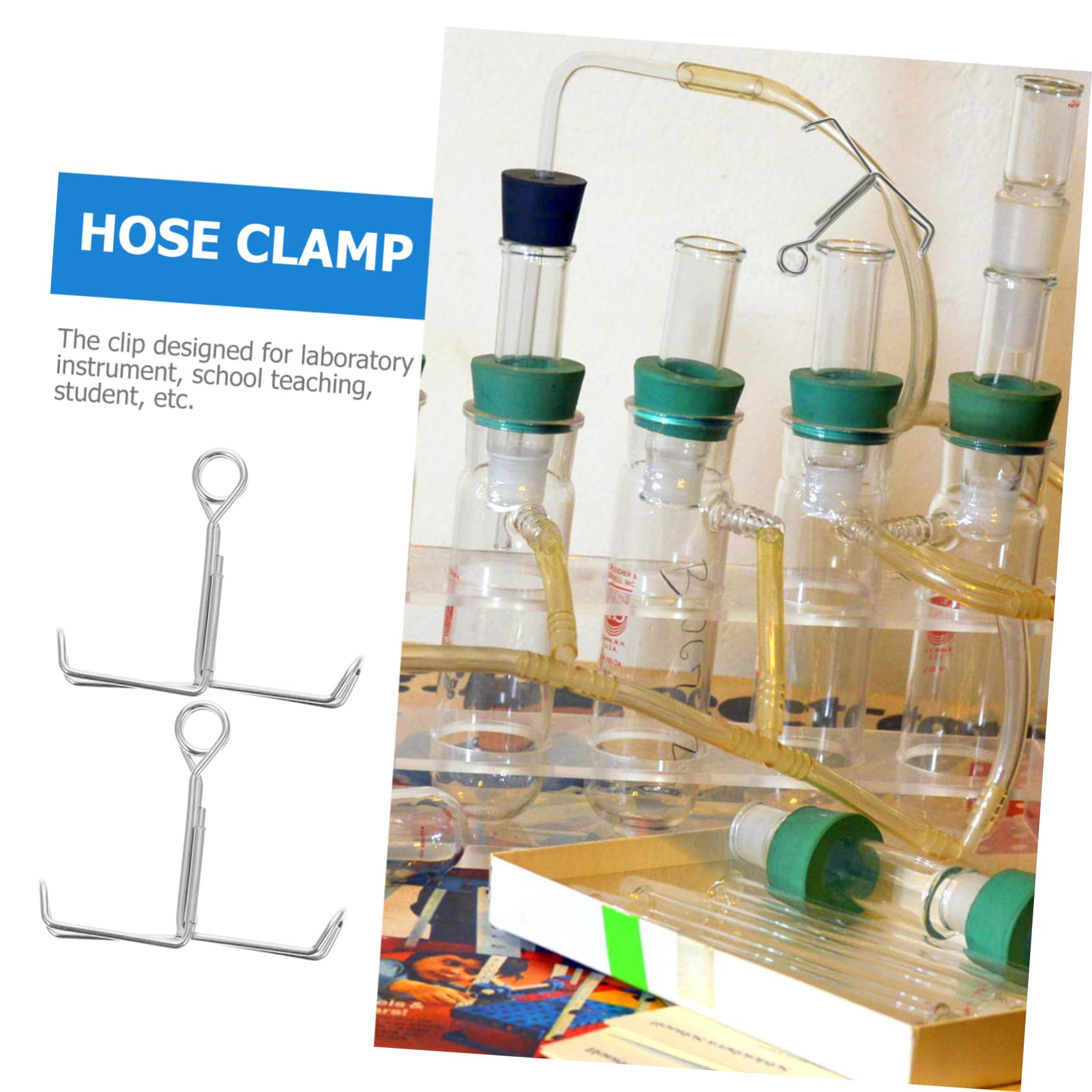 STOBAZA Water Tube Clamp Set 20pcs Flat Jaw Spring Clamps for Dryer Vent Drain Tubing Intimate Spring Handle