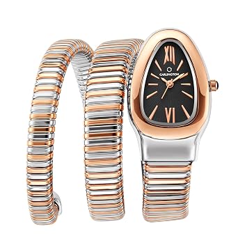 Carlington Elegant Snake Band Analog Ladies Watch – Stainless Steel Strap| Water & Shock Resistant|Watch for Party & Casual Wear Watch for Girls - CT 501