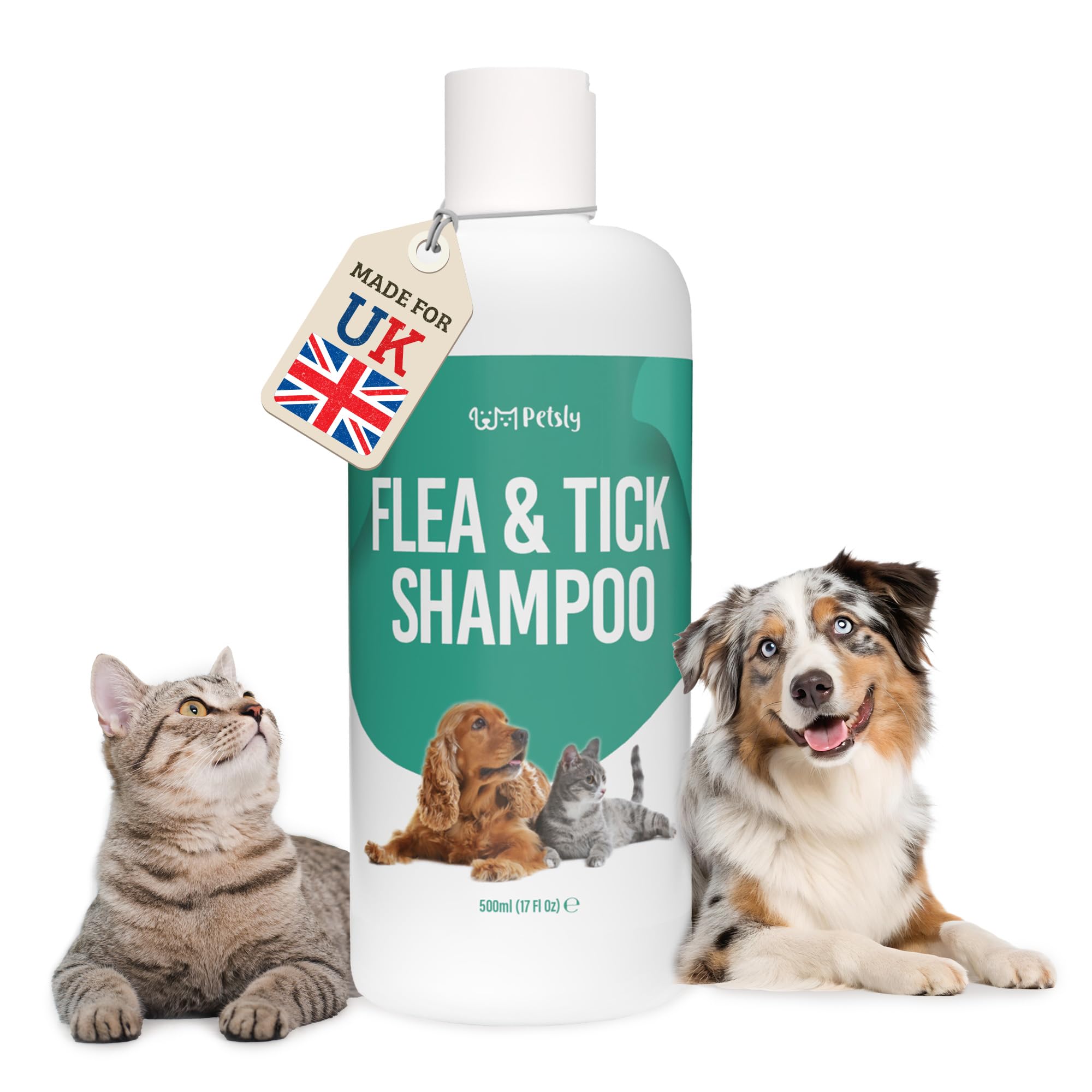 Sponsored Ad – Medicated Flea & Tick Shampoo for Cats & Dogs – 500ml – Anti-bacterial & Anti-fungal - Soothing Cleanser for Itchy, Sensitive Skin – Remove Fleas & Ticks Fast – PETA Approved – Made in Germany