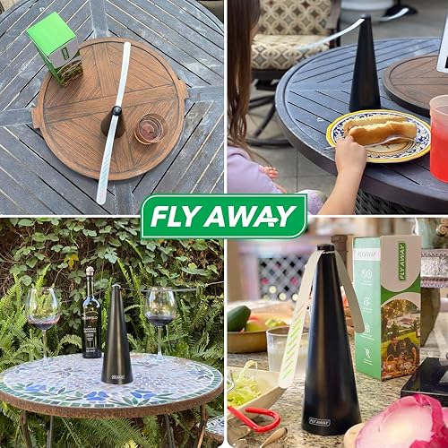 Miniatura 2 de Fly Away - Paquete de 4 ventiladores repelentes de moscas para exteriores, uso en mesa exterior o interior, restaurante, barbacoa, eventos, disuadir