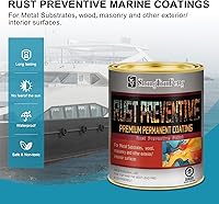 Vista 1 de Pintura preventiva de óxido negro, inhibidor de óxido y corrosión permanentemente, antioxidante, barrera protectora no porosa, resistencia a